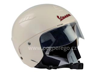 Peg Perego ochranná přilba Vespa krémová (helma Ducati Monster, GP, Vespa)