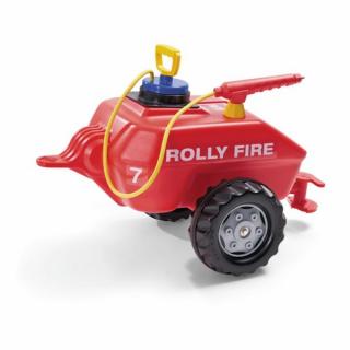 Vlek rolly toys Fire-tanker ( cisterna s pumpou 1 osá - červená)