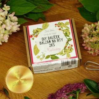 DIY set:  Malinový balzám na rty 2ks