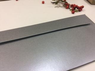 Stříbrná obálka dlouhá 1ks ((110 x 220 mm))