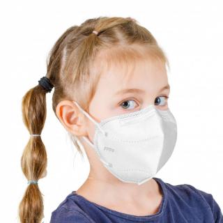 10x Dětský ochranný respirátor FFP2 - Bílý