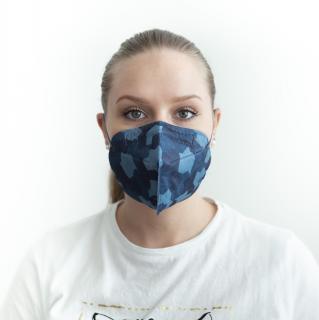 Zdravotnický nano respirátor BALERINA FFP2 PFHM731 - Camo blue