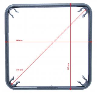 Armovací třmínek ORLITECH GRIP 150 x 150 mm (plastový věncový třmínek k roxorům)