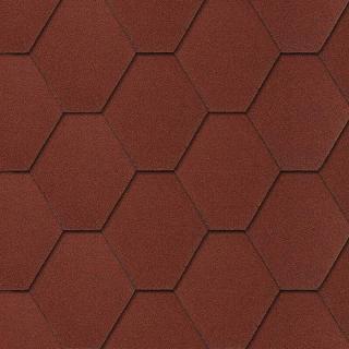 Asfaltový šindel - HEXAGONAL, červený (samolepící asfaltový šindel šestiúhelník ČERVENÝ)