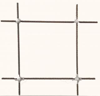 Kompozitní kari síť ORLITECH Ø 6 mm, oko 200 x 200 mm, rozměr 3,1 x 2,1 m (čedičová kari síť ORLITECH Ø 6mm oko 200 x 200 mm, náhrada za ocelovou kari síť Ø 8 mm s okem 150x150)