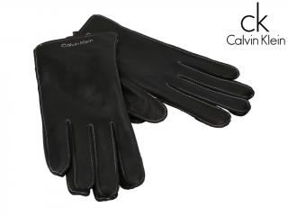 Calvin Klein pánské rukavice STITCHED LEATHER GLOVES