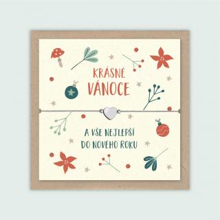náramek krásné Vánoce - stříbrná
