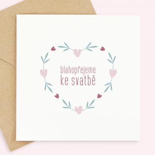 PŘÁNÍ SVATEBNÍ SRDÍČKO