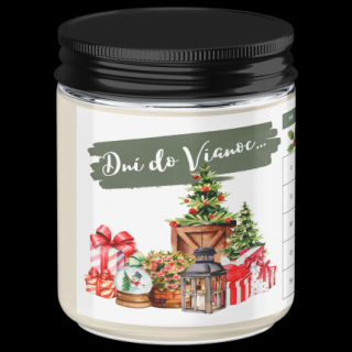 Adventní kalendář - limitovaná eko sojová svíčka na odpočítávání 210ml Soaphoria