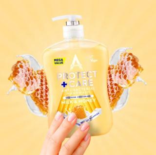 Antibakteriální tekuté mýdlo Protect and Care s vůní Milk and Honey 600ml Astonish