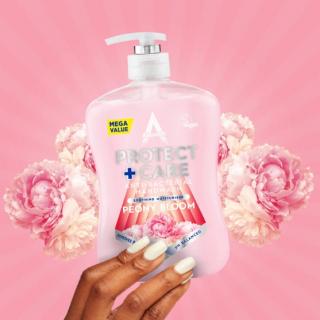 Antibakteriální tekuté mýdlo Protect and Care s vůní Pivoňka 600ml Astonish