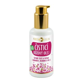 BIO Růžový čisticí olej s arganem, jojobou a Vitamínem E 100ml Purity Vision
