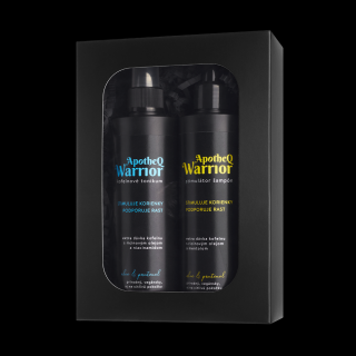 Dárková sada stimulační s kofeinem proti vypadávání vlasů 2ks ApotheQ Warrior