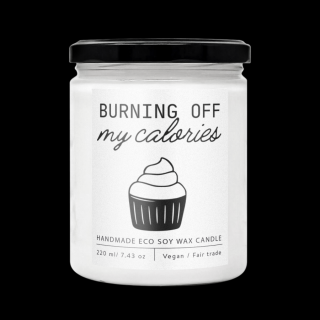 Designová handmade svíčka BURNING CALORIES s vůní ovocného punče 220ml Soaphoria