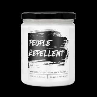 Designová handmade svíčka PEOPLE REPELLENT s vůní thajská citronela 220ml Soaphoria