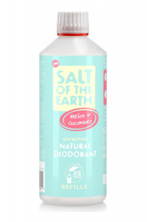 Doplňovací náplň minerální deodorant ve spreji MELON + CUCUMBER 500ml Salt of the Earth