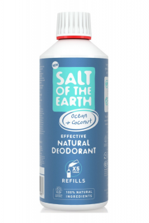 Doplňovací náplň minerální deodorant ve spreji OCEAN + COCONUT 500ml Salt of the Earth