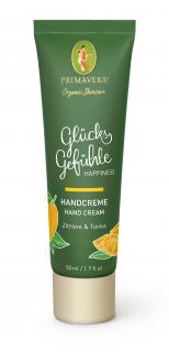 Krém na ruce Happiness Citrón a Tonka 50 ml PRIMAVERA (Expirace 03/25)