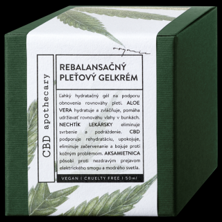 Organický rebalanzační pleťový gelkrém 50ml CBD apothecary
