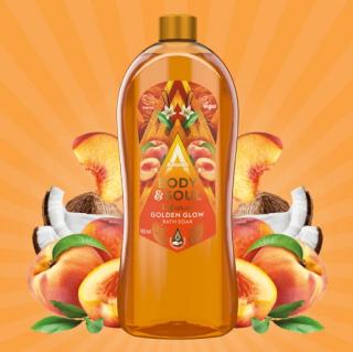 Osvěžující koupelová lázeň Golden Glow s vůní mandarinky a broskve 950ml Astonish