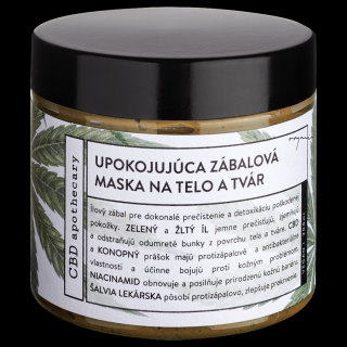 Pleťová a tělová uklidňující zábalová maska 120ml CBD apothecary