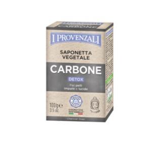 Rostlinné mýdlo s dřevěným uhlím Carbone 100g I Provenzali