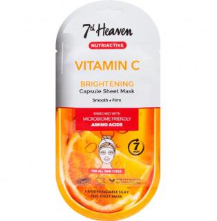 Rozjasňující textilní pleťová maska VITAMÍN C 1ks 7th Heaven