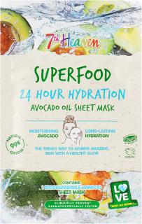 Superfood 24h Hydratační maska na ubrousku Avokádový olej 7th Heaven