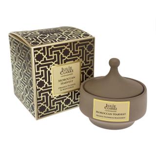 Svíčka Desert Winds - hnědá barva 230g Julie Clarke vůně: MOROCCAN HARVEST (Marocká sklizeň)