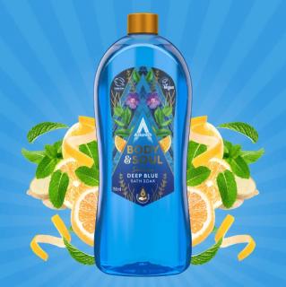 Zklidňující koupelová lázeň Deep Blue s vůní zázvoru a mandarinky 950ml Astonish