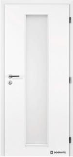 Bílé jednokřídlé lakované dveře CLARA LINEA prosklené DOORNITE