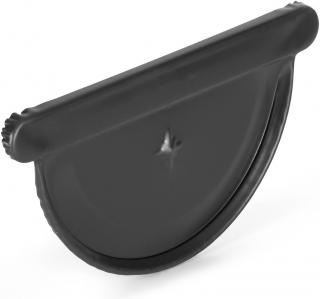 Čelo pro okapový žlab EVROMAT 333 mm pozinkované lakované RAL 9005 černé