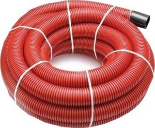 Chránička kabelu 63 mm dvouplášťová 50 m červená
