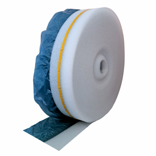 Dilatační pásek MIRELON s fólií a samolepicí páskou 5 x 150 mm - role 50m