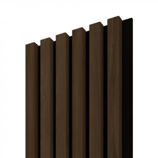 Dřevěná lamela ACOUSTIC LINE s černým podkladem 2650 x 245 x 22 mm esotica