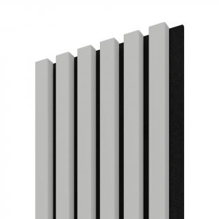 Dřevěná lamela ACOUSTIC LINE s černým podkladem 2650 x 245 x 22 mm glacier grey