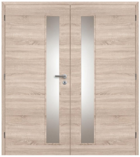 Dveře interiérové Vertika sklo 125 cm CPL laminát Deluxe DTD DOORNITE