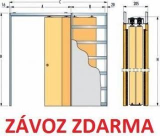 Eclisse pouzdro stavební TELESKOP 600+600mm do sádrokartonu