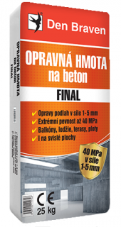 Finální opravná stěrka na beton QUARTZ FINAL 5 kg Den Braven