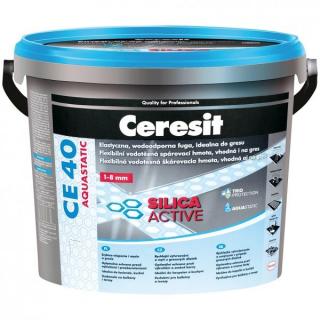 Flexibilní spárovací hmota CE 40 Aquastatic silver 5 kg Ceresit