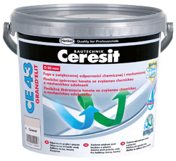 Flexibilní vodotěsná spárovací hmota CE 43 Grand´Élit šedá 25 kg Ceresit