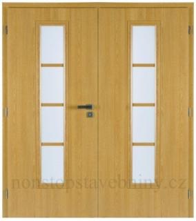Interiérové dveře MASONITE 145 cm AXIS sklo dvoukřídlé laminované