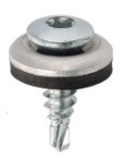 Klempířský šroub 4,8 x 19 mm lakovaný RAL - Torx 20 s EPDM (plech-dřevo)