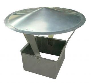Komínová stříška nerezová 130 x 130 mm UNI