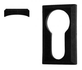 Krytka vložky zámku plastová černá na kulatý profil Pilecký
