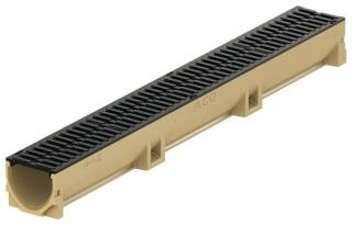 Odvodňovací polymerbetonový žlab ACO EUROSELF A15 s plastovou mříží 500 x 118 x 100 mm