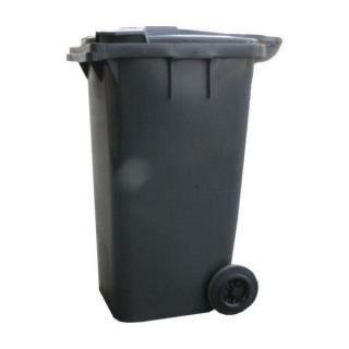 Plastová popelnice 120 litrů PVC hranatá černá