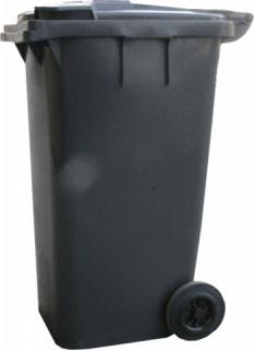 Plastová popelnice 240 litrů PVC hranatá černá