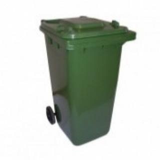 Plastová popelnice 240 litrů PVC hranatá zelená