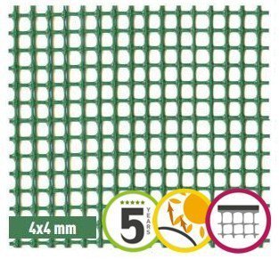 Plastová síť na plot 4 x 4 mm QUADRA 05 - 1 x 50 m